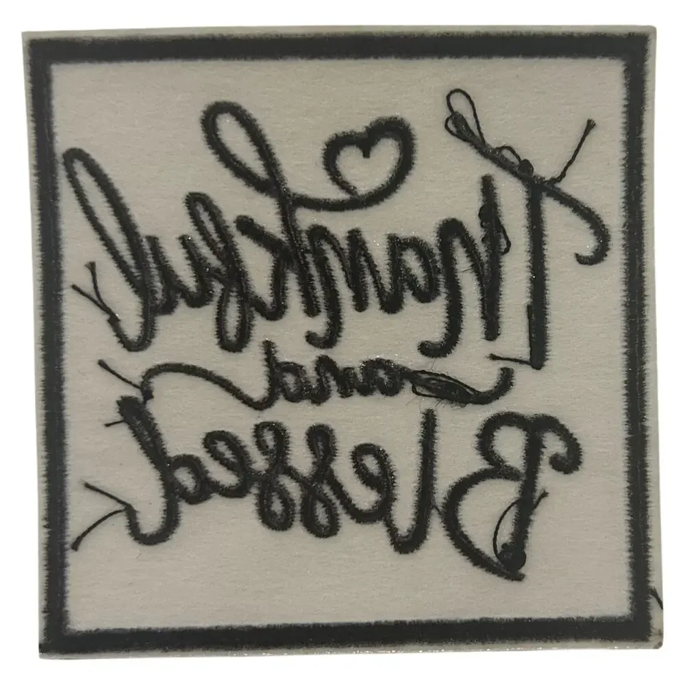 Thankful and Blessed Iron On Patch